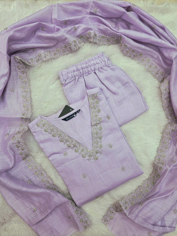 LAVENDER PARTY WEAR SALWAR SETS 0603