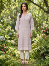 CHIKANKARI KURTIS PINK 0605