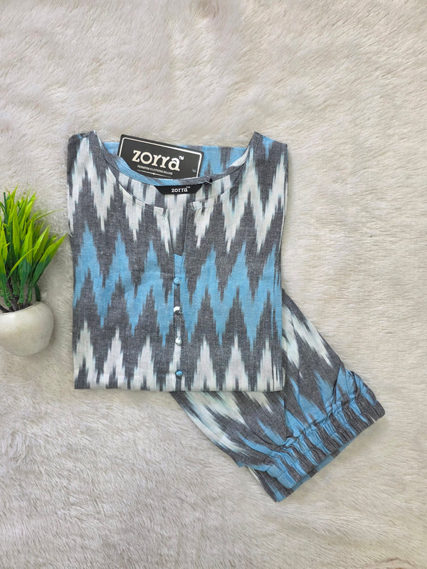 POCHAMPALLY IKKAT COTTON CO-ORD SETS 0590