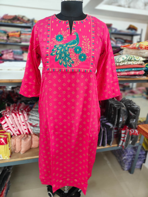 EMBRODIERY OFFICE /COLLEGE WEAR KURTIS 0456