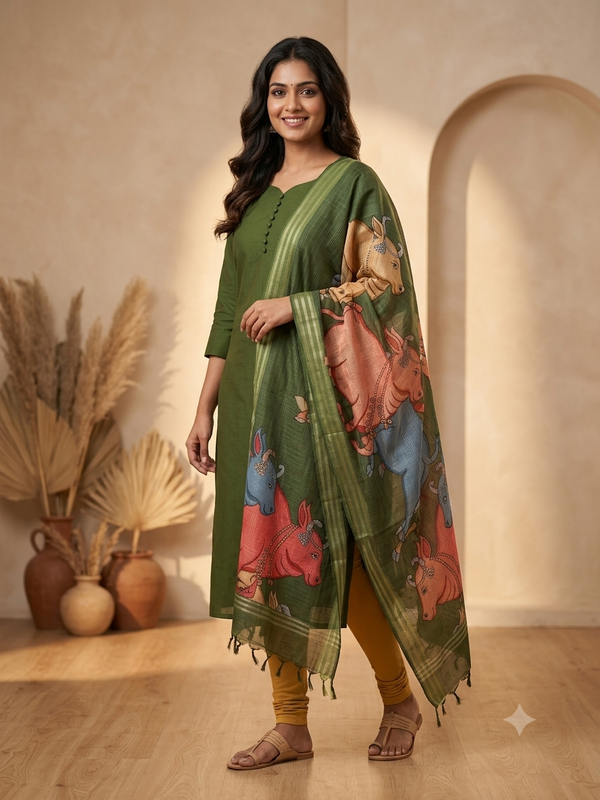 VATICAN SILK KURTI+DUPPATTA 0663