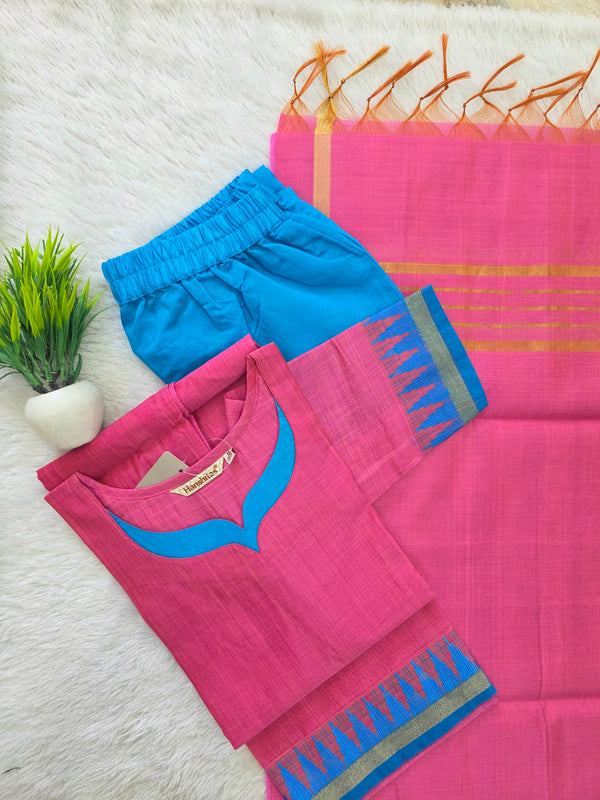 TRADITIONAL HANDLOOM SILK SALWAR SETS 0611