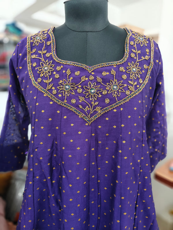 GRAND PARTY WEAR PANEL CUT ANARKALI KURTI 0501