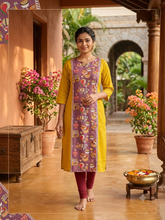 KALAMKARI THEMED BERLIN SILK KURTIS 0615