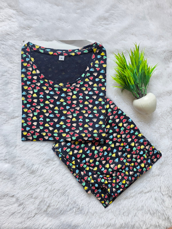 WOMEN'S NIGHT SUIT SETS(Tshirt+ Pant) 0529