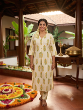HANDBLOCK COTTON CO-ORD SETS YELLOW 0601