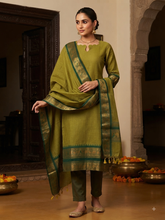 PREMIUM HANDLOOM KANCHI COTTON KURTI WITH DUPATTA 0619