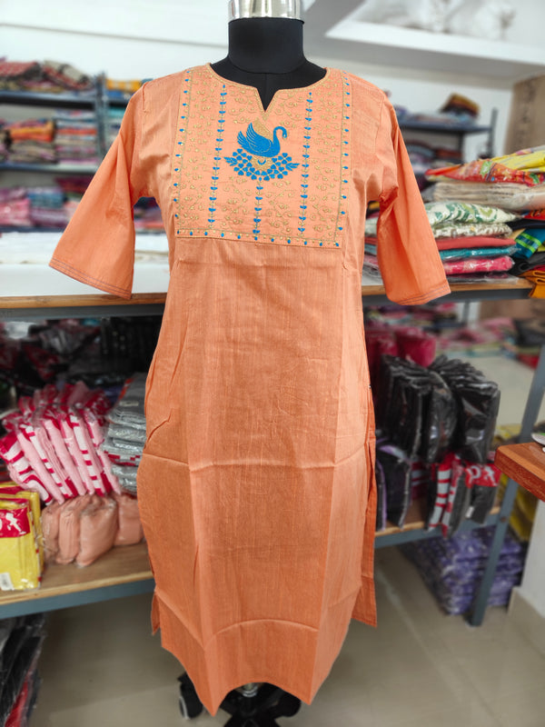 EMBRODIERY OFFICE /COLLEGE WEAR KURTIS 0456