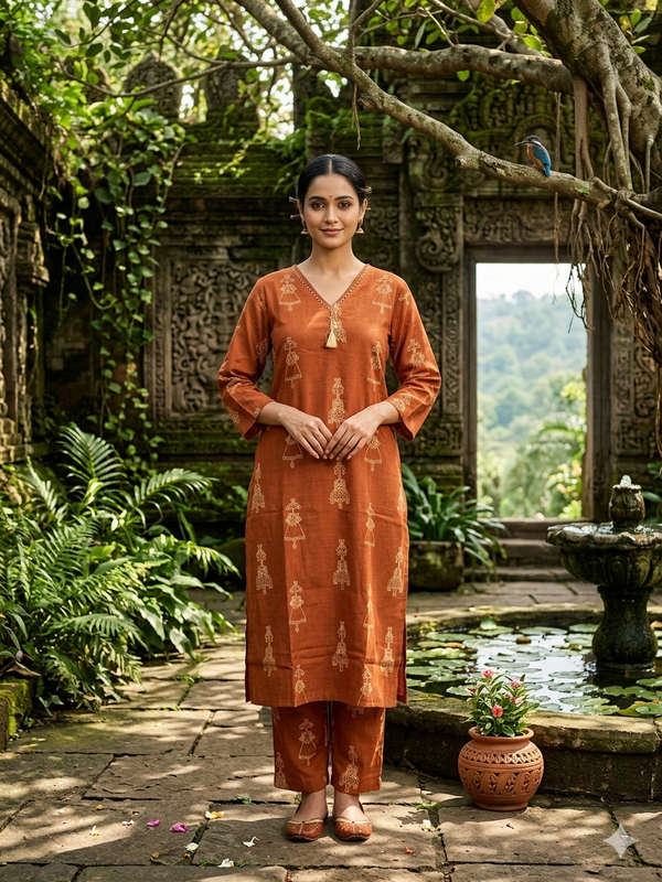 WARLI THEMED JAIPUR COTTON CO-ORD SETS 0548