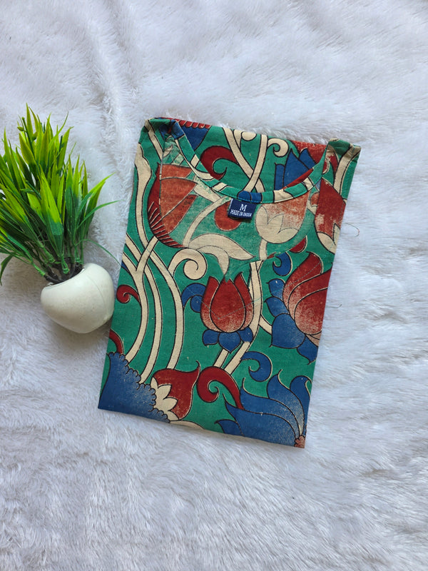 HAND CRAFTED PREMIUM KALAMKARI KURTIS 0482