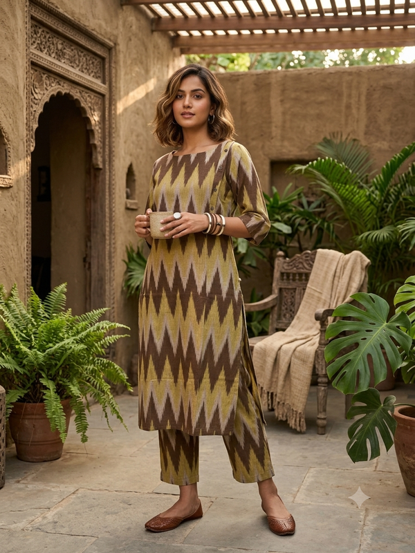 POCHAMPALLY IKKAT COTTON CO-ORD SETS 0590