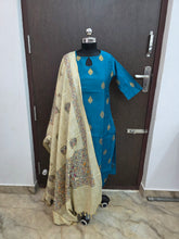 RAW SILK KURTI WITH MADHUBANI DUPATTA 0622