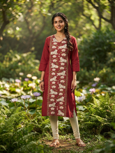 KALAMKARI THEMED BERLIN SILK KURTIS 0615
