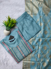 PREMIUM VATICAN SILK SALWAR SET WITH BANARASI DUPPATTA 0495