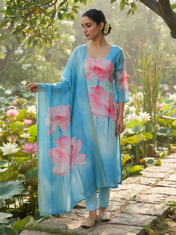PREMIUM TUSSAR SILK KURTI +DUPPATTA 0569
