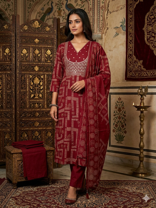 LILY PREMIUM VATICAN SILK ETHNIC SALWAR SET 0541
