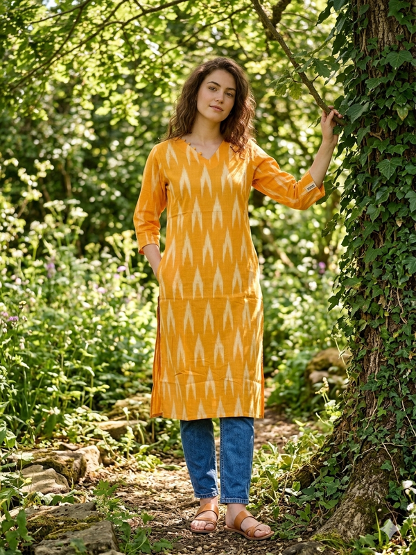 POCHAMPALLY IKKAT COTTON KURTIS 0576