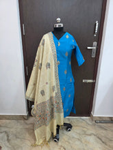 RAW SILK KURTI WITH MADHUBANI DUPATTA 0622