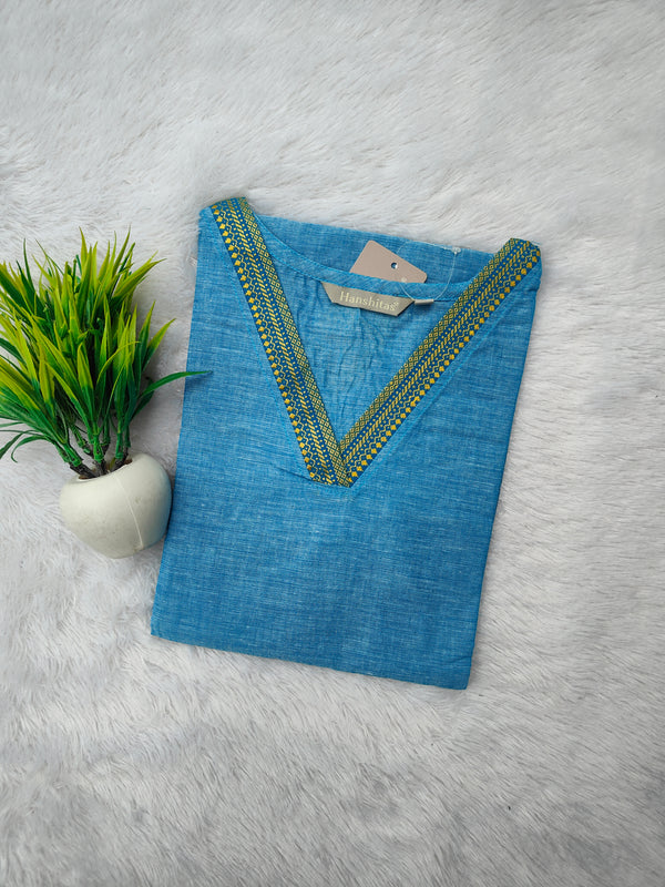 BUDGET FRIENDLY TRADITIONAL MANGALGIRI COTTON KURTIS 0233