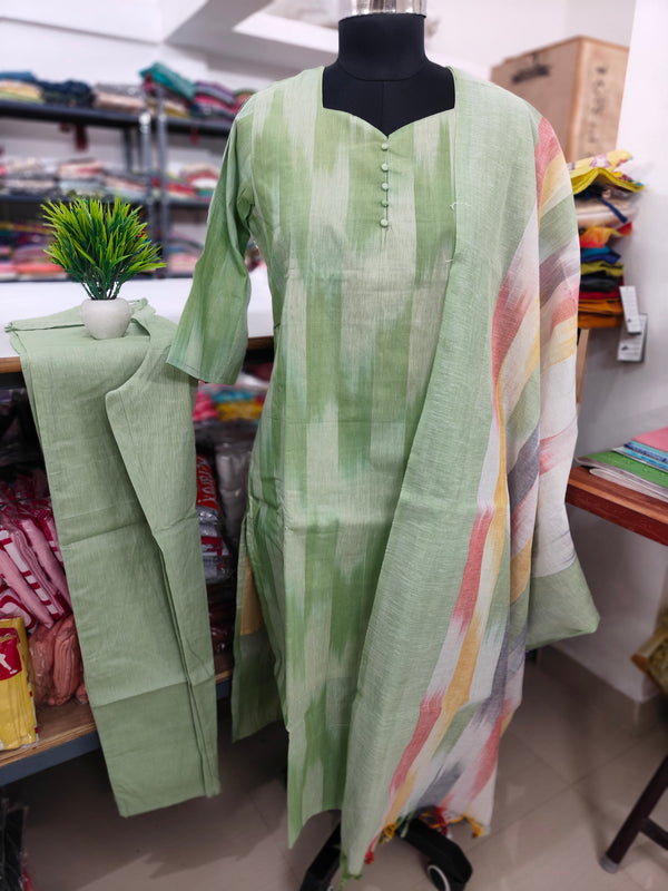 PREMIUM HANDLOOM IKKAT COTTON SALWAR SETS 0486