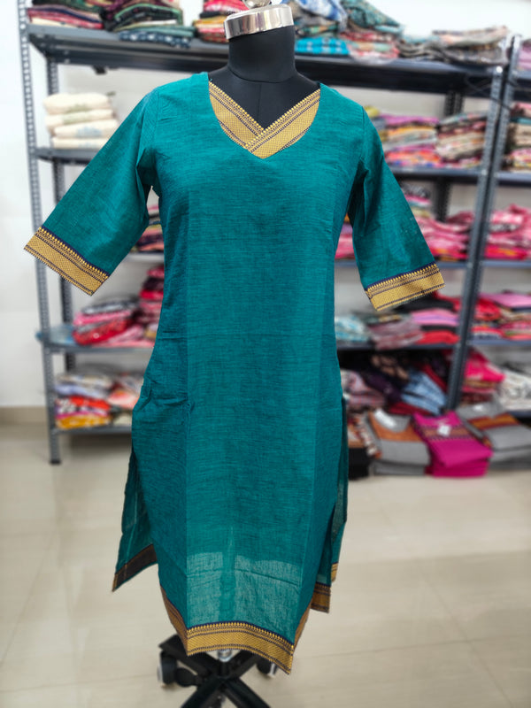 BUDGET FRIENDLY TRADITIONAL MANGALGIRI COTTON KURTIS 0233