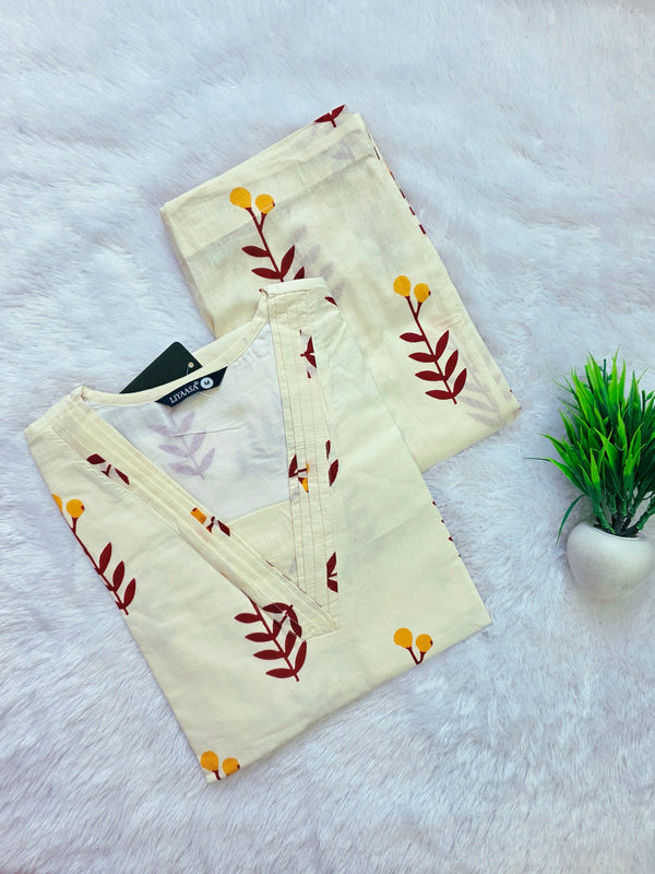 SOFT COTTON CO-ORD SETS MUSTARD TULIP / 0645