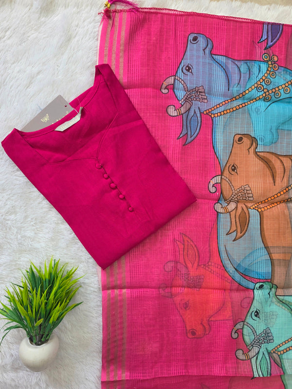 VATICAN SILK KURTI+DUPPATTA 0663