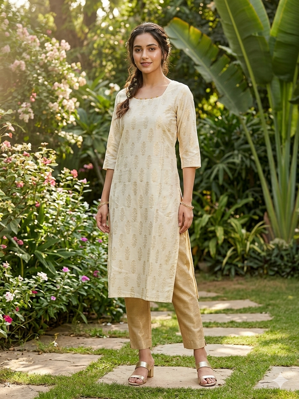 SILK COTTON OFFICE/COLLEGE WEAR KURTIS 0557