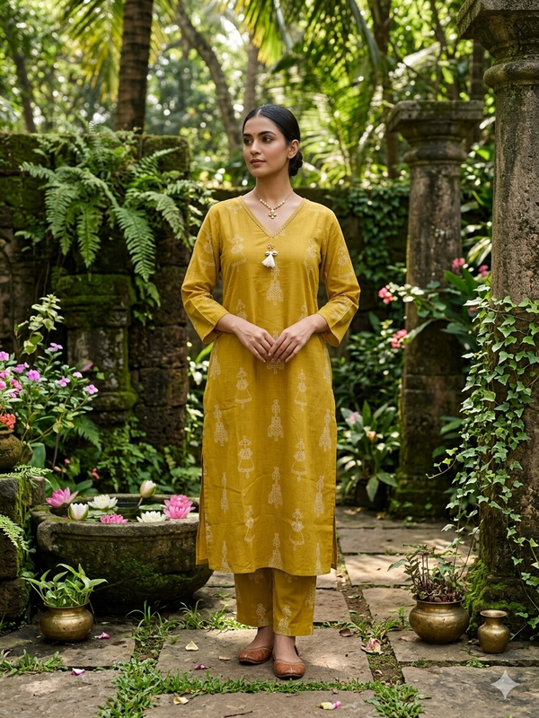 WARLI THEMED JAIPUR COTTON CO-ORD SETS 0548