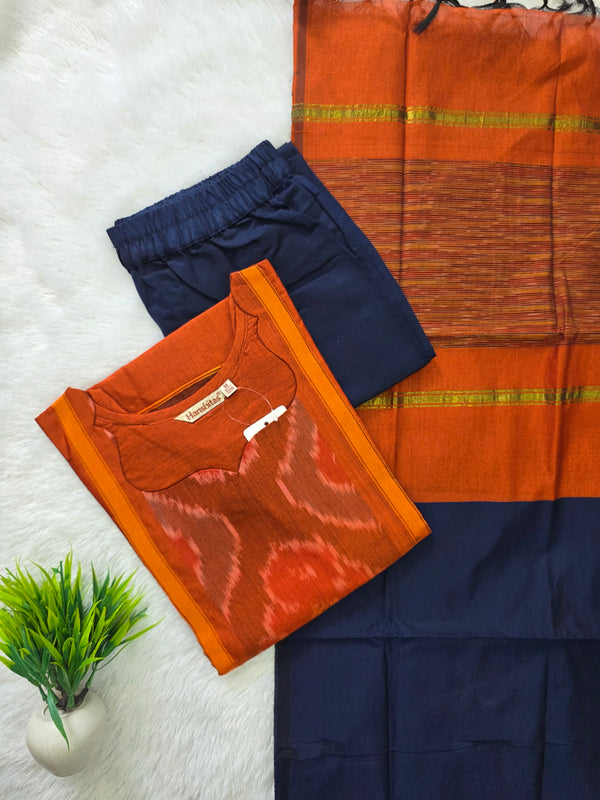 PURE HANDLOOM POCHAMPALLY IKKAT SILK SALWAR SETS 0555