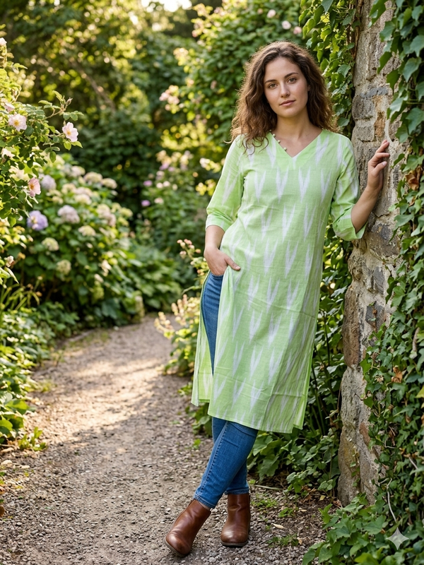 POCHAMPALLY IKKAT COTTON KURTIS 0576