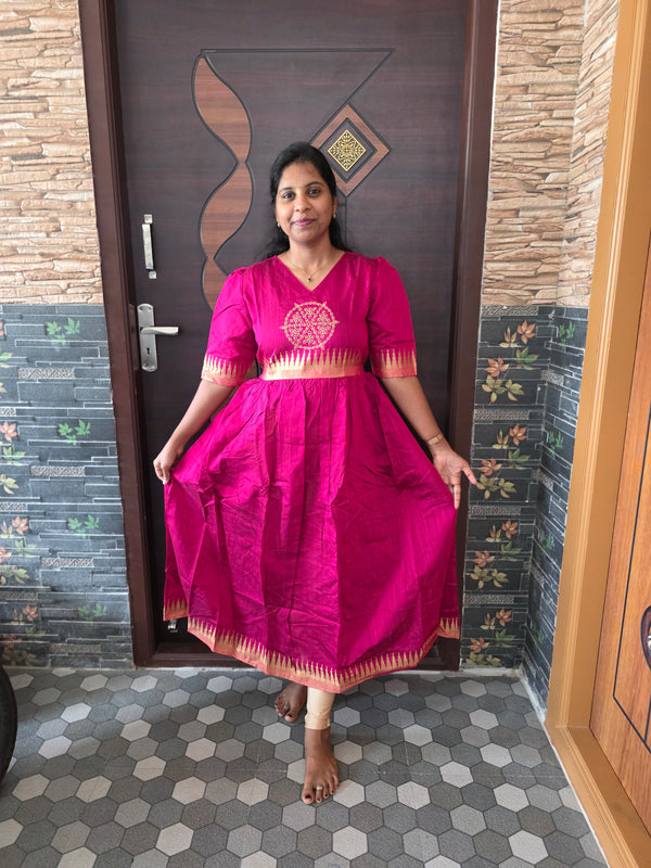 RANI PINK FUCNTIONAL WEAR KOLAM MAXI 0575