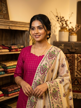 RAW SILK WITH MADHUBANI INSPIRED SALWAR 0652
