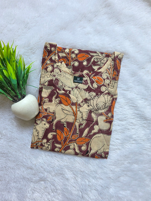 HAND CRAFTED PREMIUM KALAMKARI KURTIS 0482