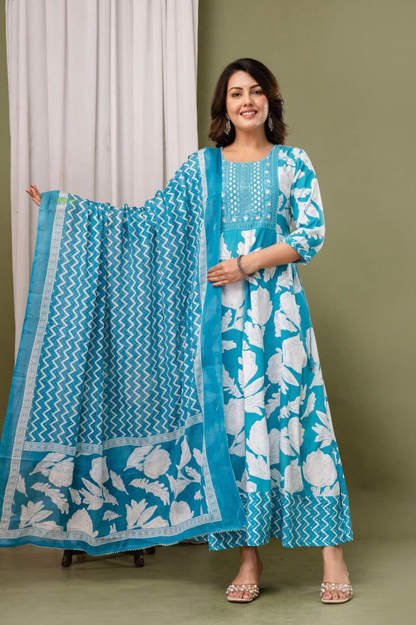 ANARKALI KURTI + DUPATTA SET 0485