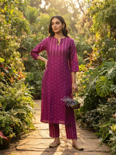 MAGENTA RAW SILK CO-ORD SETS 0614