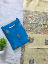 RAW SILK KURTI WITH MADHUBANI DUPATTA 0622