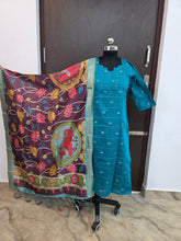PREMIUM RAW SILK KURTI WITH KALAMKARI DUPPATTA 0509