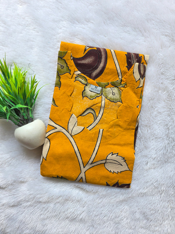 HAND PRINTED KALAMKARI KURTIS 0482