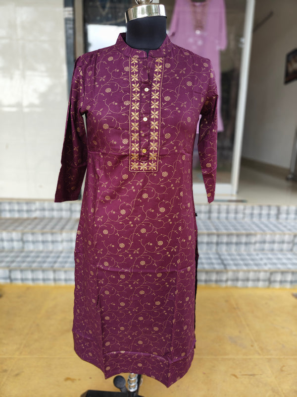 EMBRODIERY OFFICE /COLLEGE WEAR KURTIS 0456