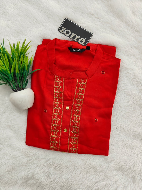 EMBROIDERY OFFICE/COLLEGE WEAR KURTIS 0456