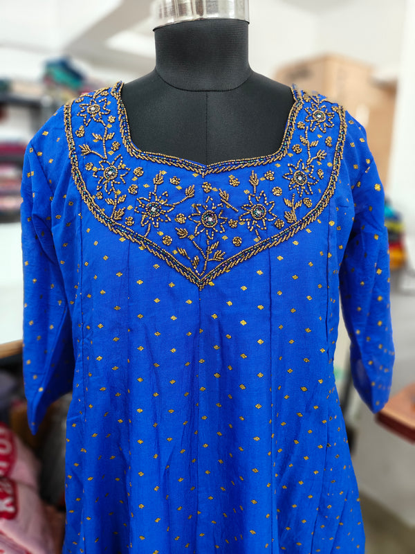 GRAND PARTY WEAR PANEL CUT ANARKALI KURTI 0501