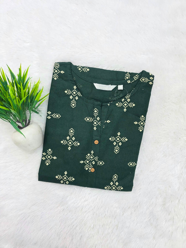 PREMIUM COTTON KURTIS GREEN 0642