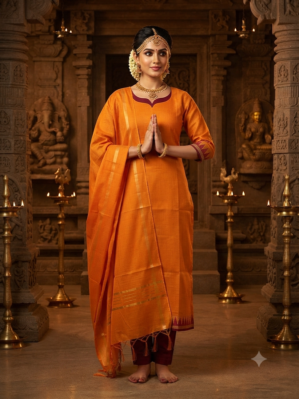 TRADITIONAL HANDLOOM SILK SALWAR SETS 0611