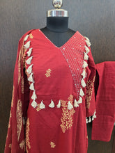 RED MAROON DESIGNER PREMIUM CAMBRIC COTTON SALWAR SETS 0551