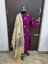 RAW SILK KURTI WITH MADHUBANI DUPATTA 0622