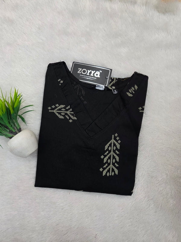 BLACK BUDGET FRIENDLY OFFICE /COLLEGE WEAR KURTIS 0461