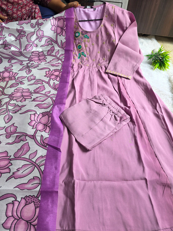MUL CHANDERI & KALAMKARI INSPIRED SALWAR SETS 0565