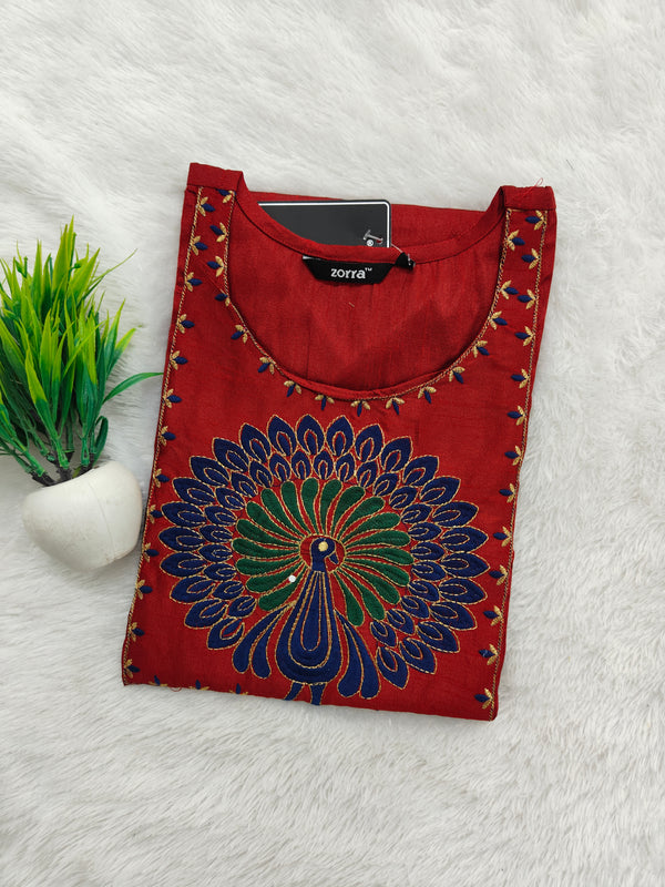 EMBROIDERY OFFICE/ COLLEGE WEAR KURTIS 0456