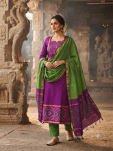 PURE HANDLOOM POCHAMPALLY IKKAT SILK SALWAR SETS 0555